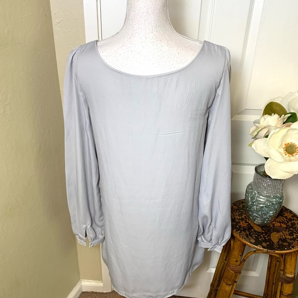 Lulus Status update Light grey shift dress - Picture 4 of 9